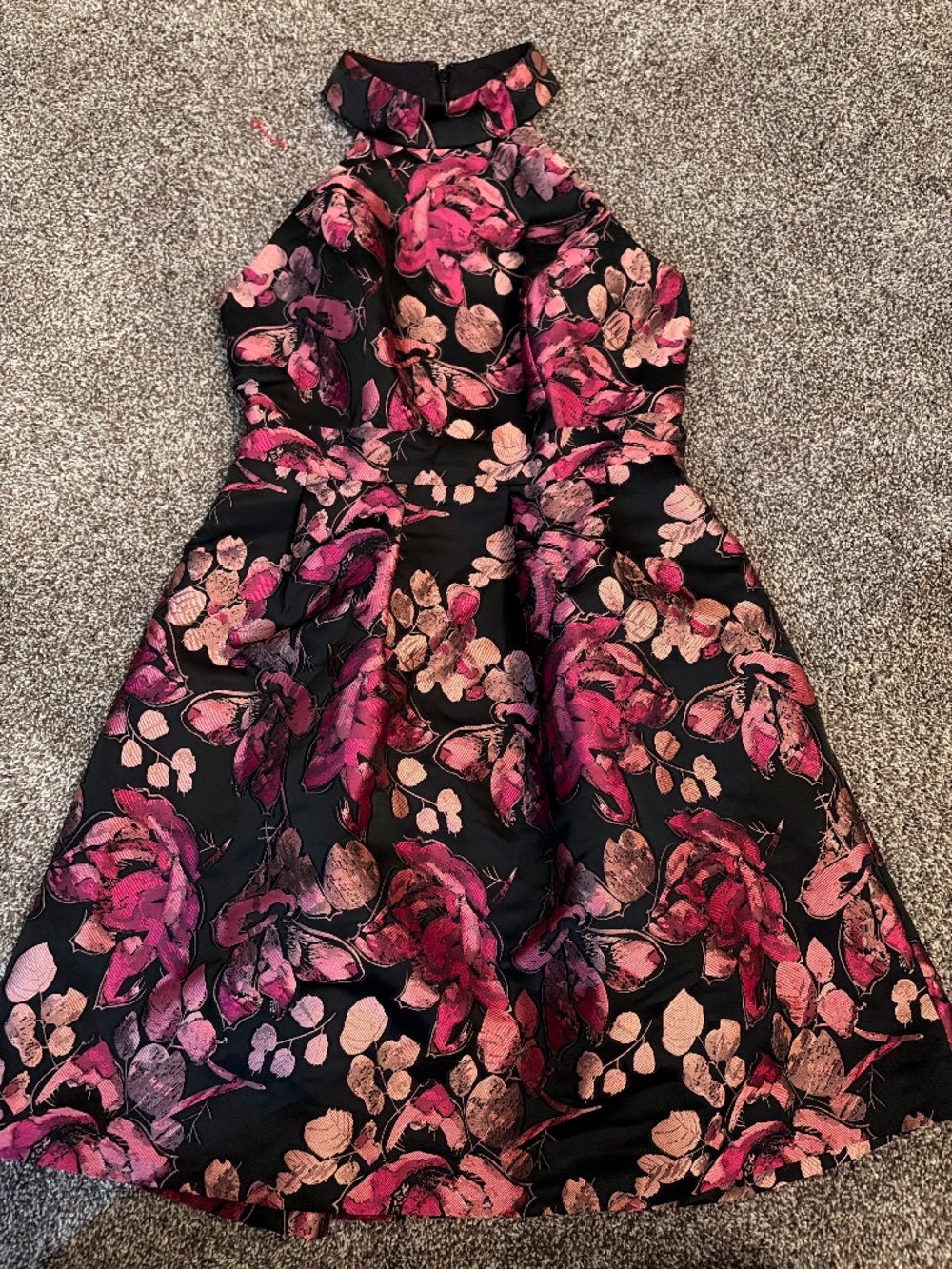 Eliza J Floral Halter Neck Dress